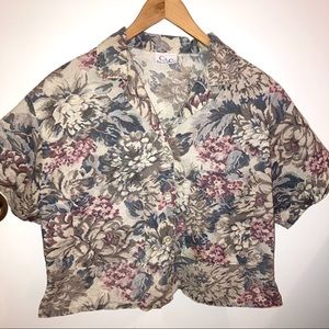Vintage 80s CAC Crop Button Up 💍